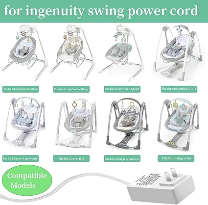 for Ingenuity Baby Swing Power Cord, 2 in 1 Baby Swing Power Adapter Charger USB A and DC Plug Compatible with Ingenuity for Ingenuity Baby Swing Power Cord, 2 in 1 Baby Swing Power Adapter Charger USB A and DC Plug Compatible with Ingenuity