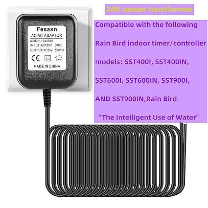 Replacement Rain Bird Power Supply,Compatible Rain Bird UT1 SST Series,Sprinkler System,Indoor Irrigation Timers.24V Spr Replacement Rain Bird Power Supply,Compatible Rain Bird UT1 SST Series,Sprinkler System,Indoor Irrigation Timers.24V Spr