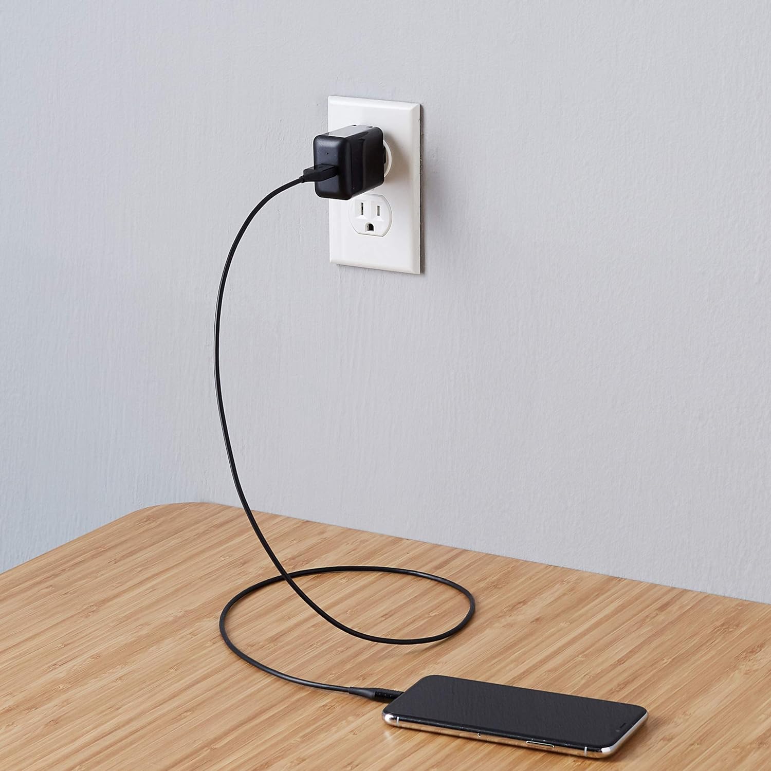 Amazon Basics 12W One-Port USB-A Wall Charger (2.4A) for Phones (iPhone 15/14/13/12/11/X, Samsung, and more), non-PPS, B Amazon Basics 12W One-Port USB-A Wall Charger (2.4A) for Phones (iPhone 15/14/13/12/11/X, Samsung, and more), non-PPS, B