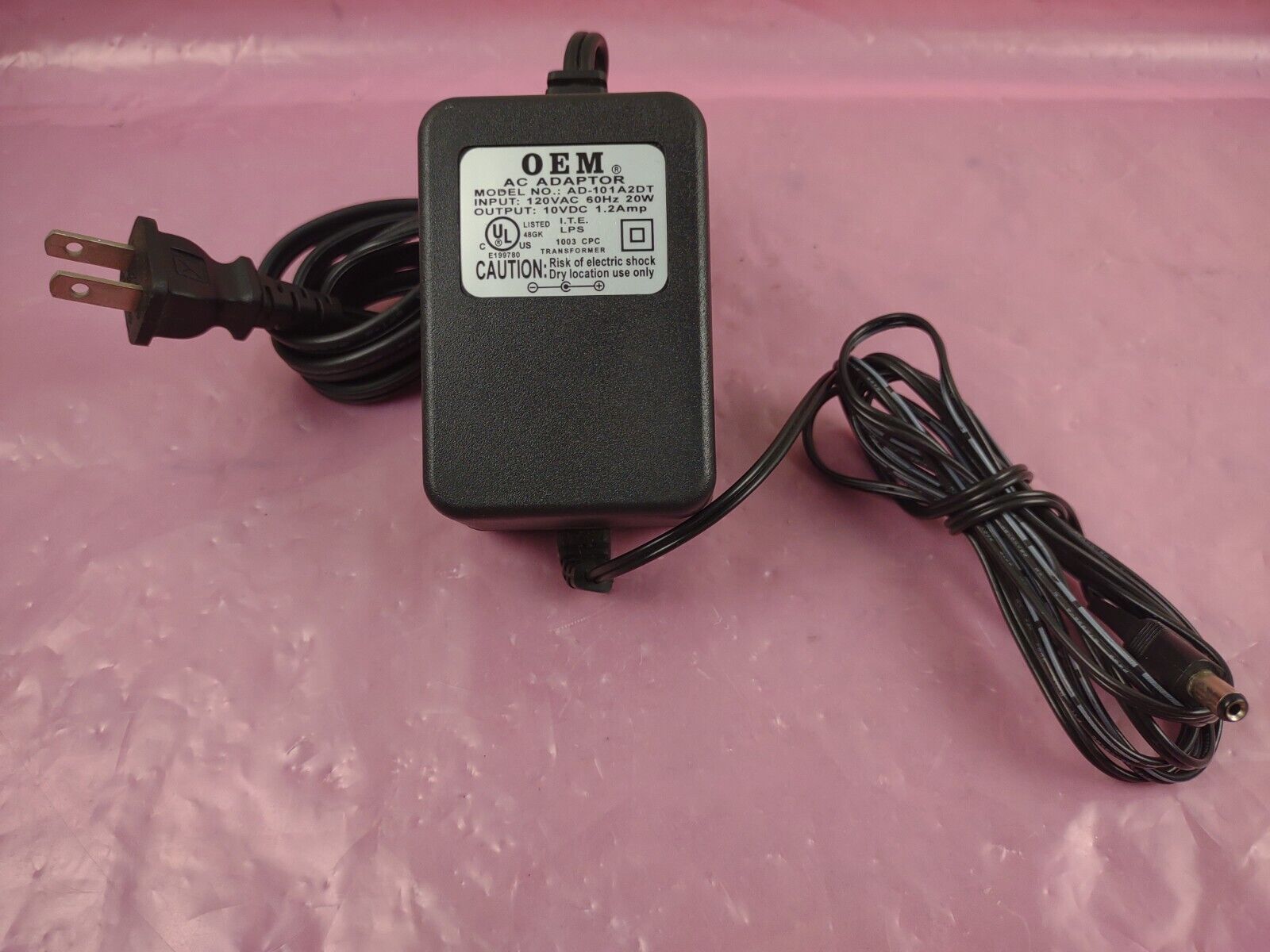 AD-101A2DT AC Adaptor Output 10V DC 1.2Amp Power Supply Transformer Type: Transformer Features: Powered MPN: AD-1 AD-101A2DT AC Adaptor Output 10V DC 1.2Amp Power Supply Transformer Type: Transformer Features: Powered MPN: AD-1