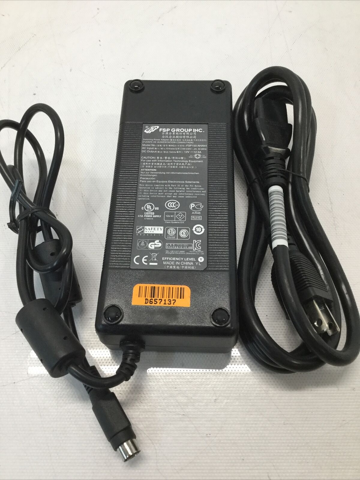 Original FSP Power Supply AC/DC Adapter FSP150-AHAN1 12V 12.5A V+ to GND 4-PIN Connection Split/Duplication 1:1 Type AC Original FSP Power Supply AC/DC Adapter FSP150-AHAN1 12V 12.5A V+ to GND 4-PIN Connection Split/Duplication 1:1 Type AC