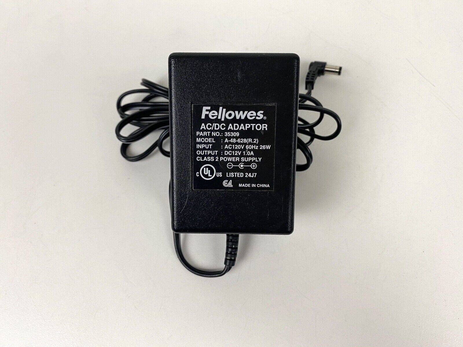 Fellowes Paper Cutter AC/DC adapter 35309 Power Supply A-48-628 r.2 Features: Powered Brand: FELLOWES Type: AC/DC A Fellowes Paper Cutter AC/DC adapter 35309 Power Supply A-48-628 r.2 Features: Powered Brand: FELLOWES Type: AC/DC A
