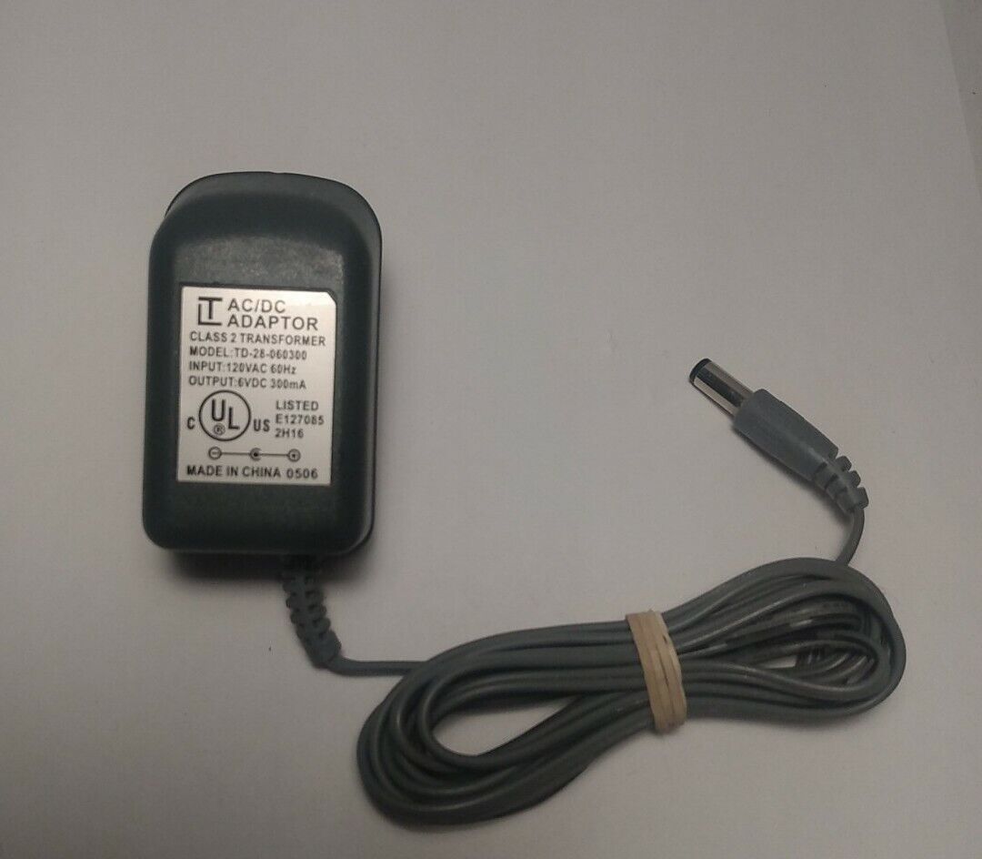 LT AC/DC Class 2 Power Supply TD-28-060300 6VDC 300mA Grey Brand: LT Type: AC/Standard Color: Gray Output Current: LT AC/DC Class 2 Power Supply TD-28-060300 6VDC 300mA Grey Brand: LT Type: AC/Standard Color: Gray Output Current: