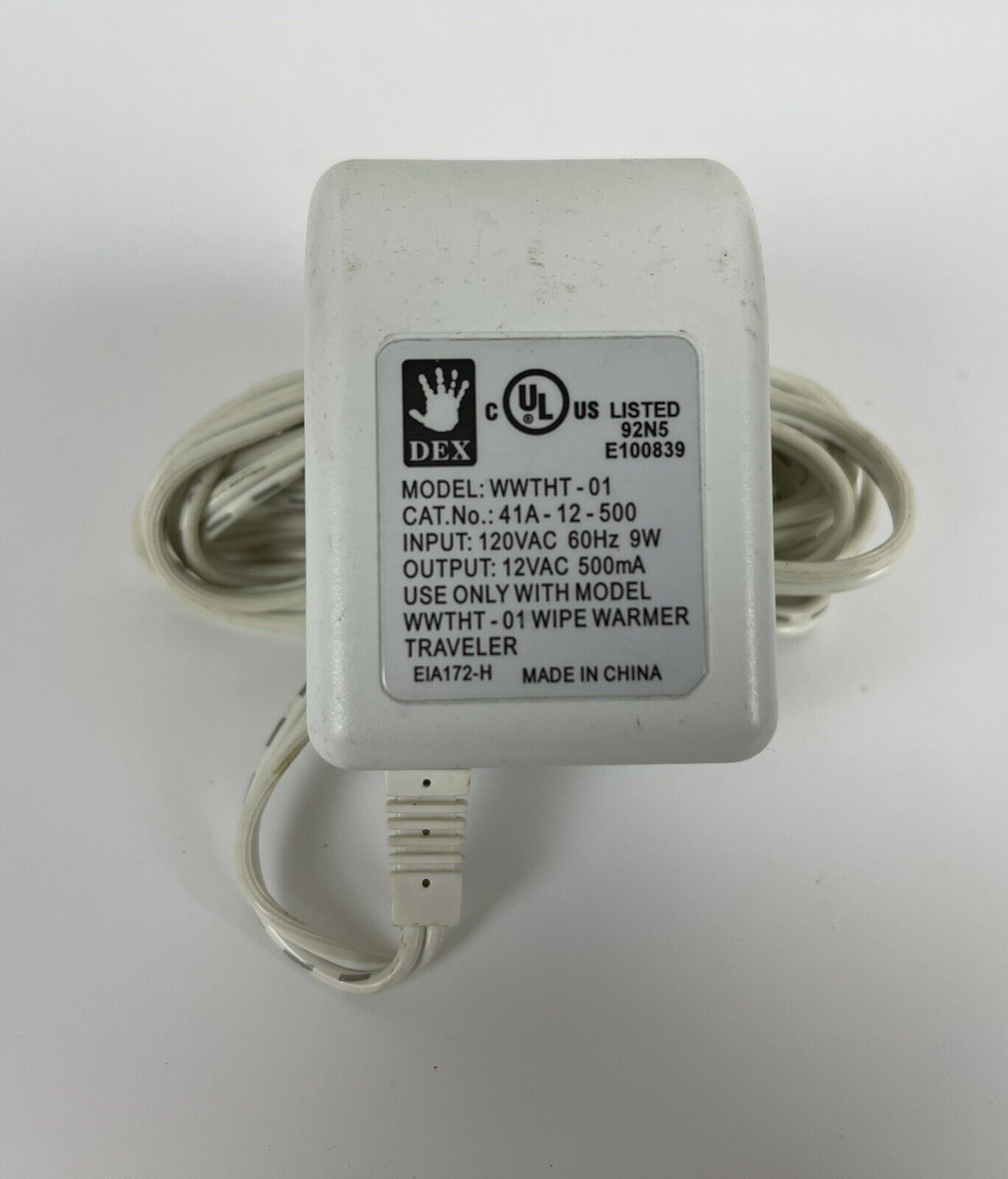 Original Power Supply AC Adapter for Dexbaby Travel Wipe Warmer WWTHT-01 12VAC Brand: Dex Type: AC/DC Adapter Conn Original Power Supply AC Adapter for Dexbaby Travel Wipe Warmer WWTHT-01 12VAC Brand: Dex Type: AC/DC Adapter Conn